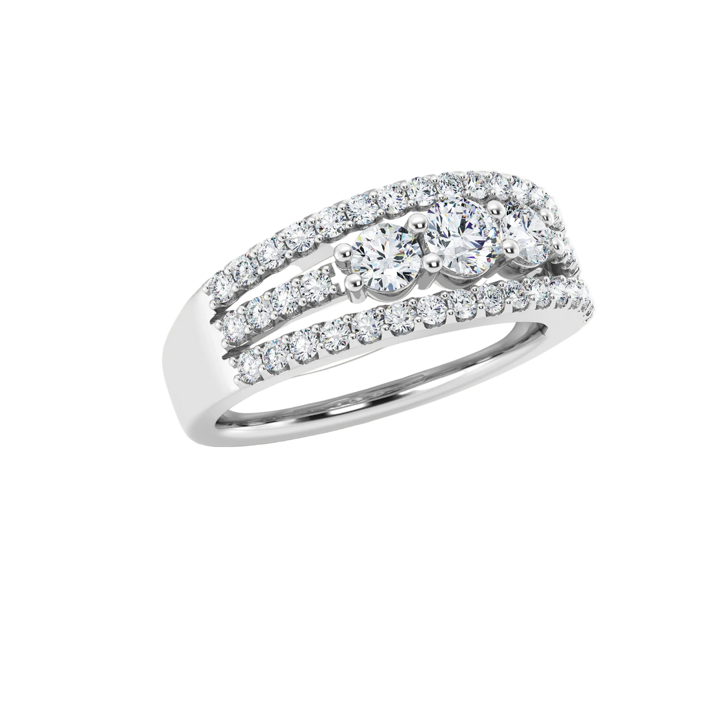 Diamond ring with a white background