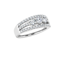 Diamond ring with a white background