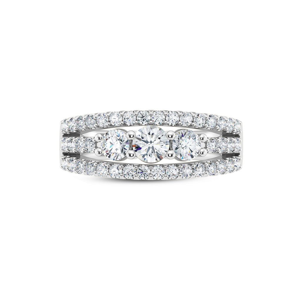 Anillo de diamantes cultivados en laboratorio de 1,00 ct