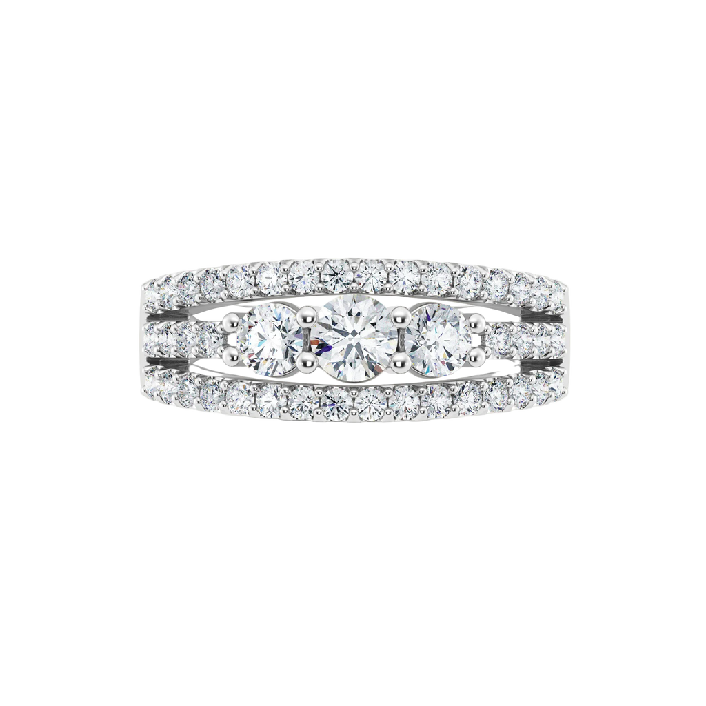 Diamond ring with a white background