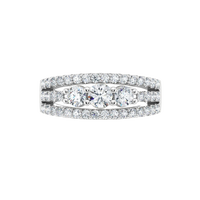 Diamond ring with a white background