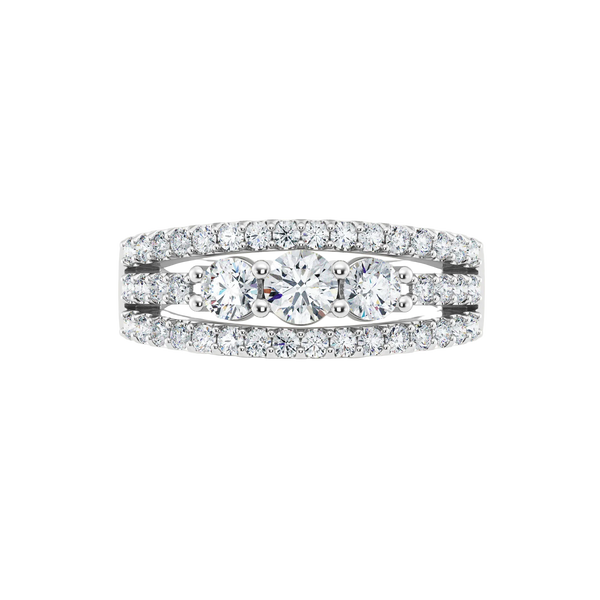 Anillo de diamantes cultivados en laboratorio de 1,00 ct