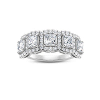 IGI 2.00ct Lab Grown Diamond Princess Cut Band Ring