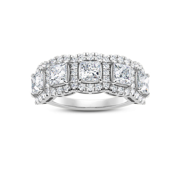 IGI 2.00ct Lab Grown Diamond Princess Cut Band Ring