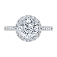 IGI 2.5ct Lab Grown Diamond Halo Ring