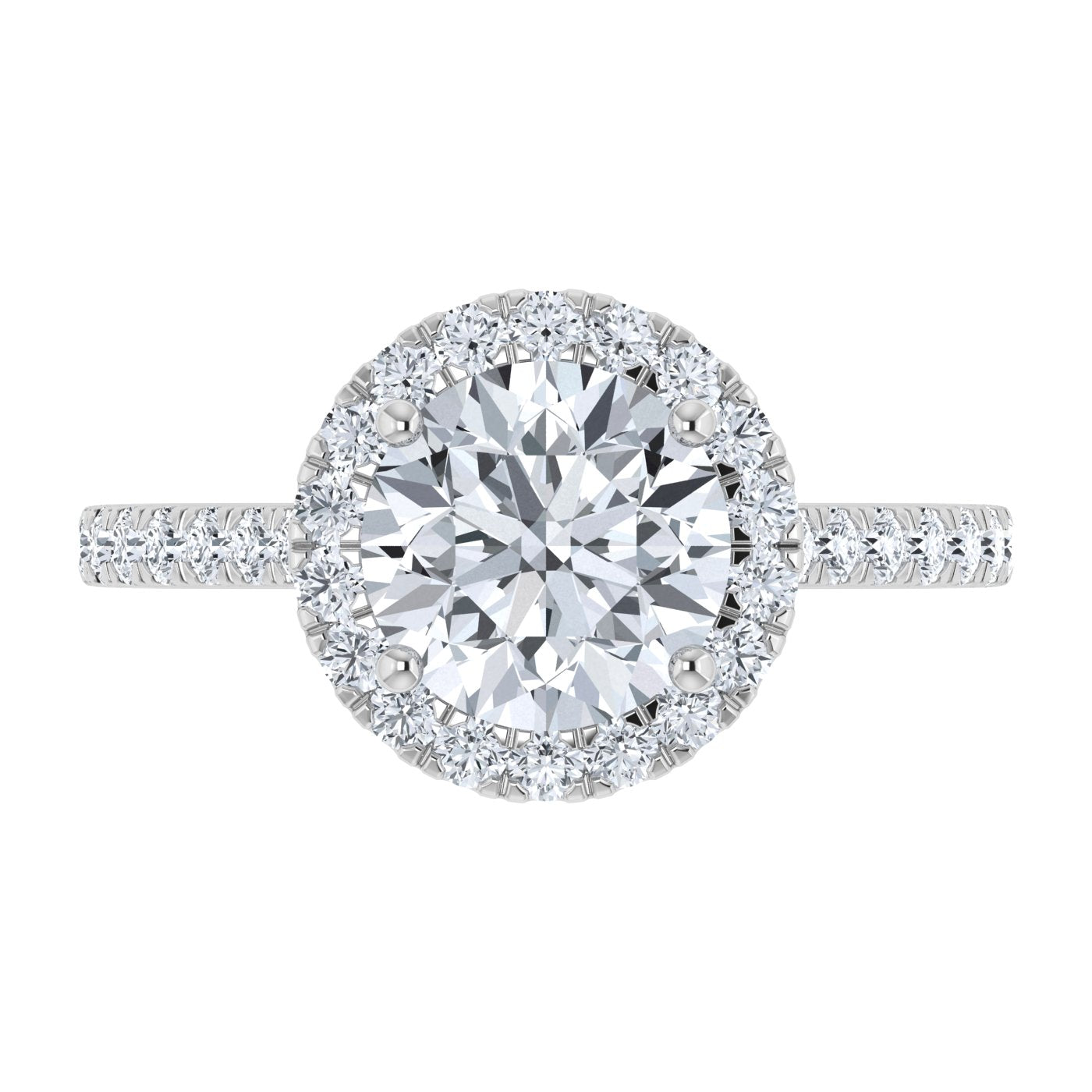 IGI 2.5ct Lab Grown Diamond Halo Ring