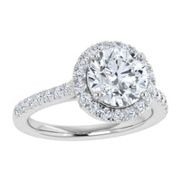 IGI 2.5ct Lab Grown Diamond Halo Ring