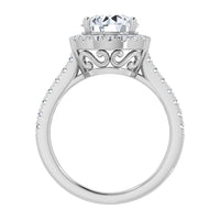 IGI 2.5ct Lab Grown Diamond Halo Ring