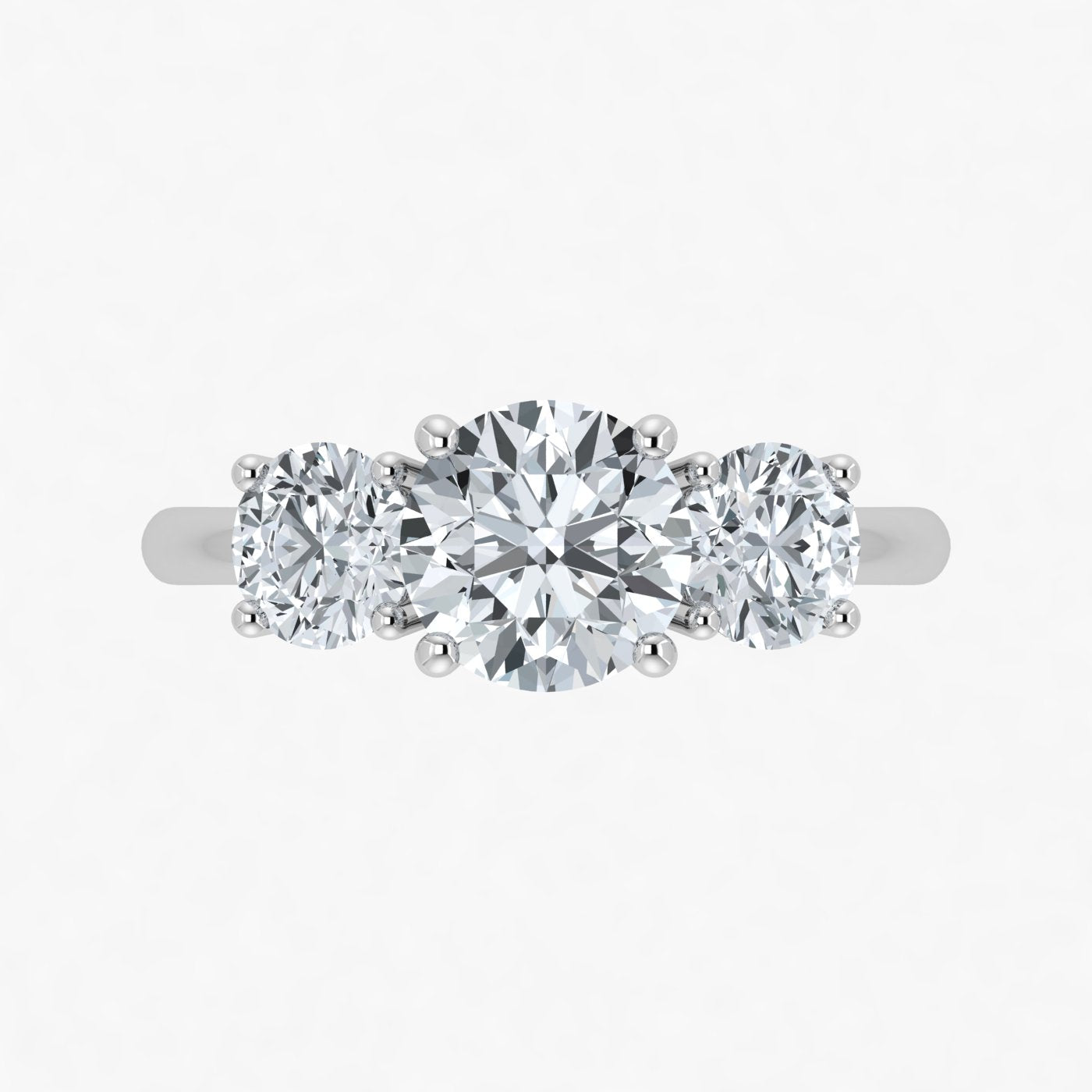 IGI 2.00ct Lab Grown Diamond Trilogy Ring