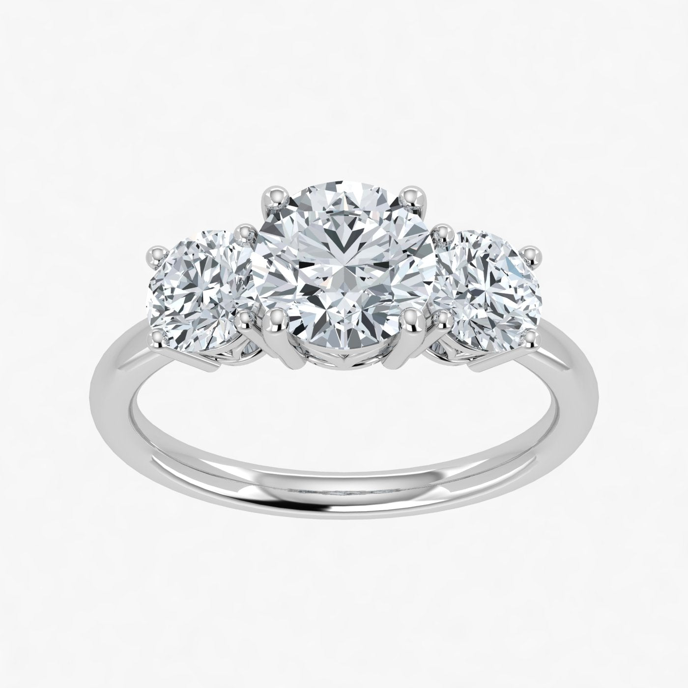 IGI 2.00ct Lab Grown Diamond Trilogy Ring