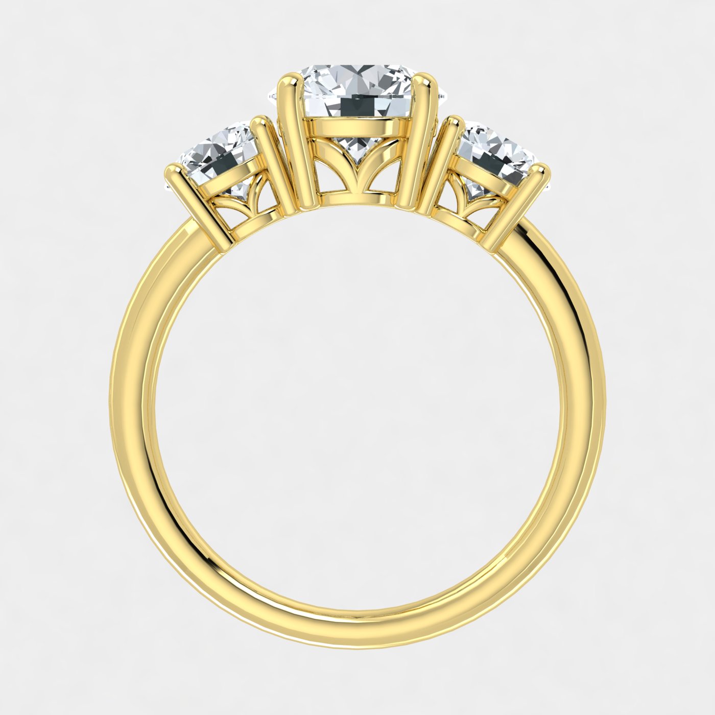 IGI 2.00ct Lab Grown Diamond Trilogy Ring