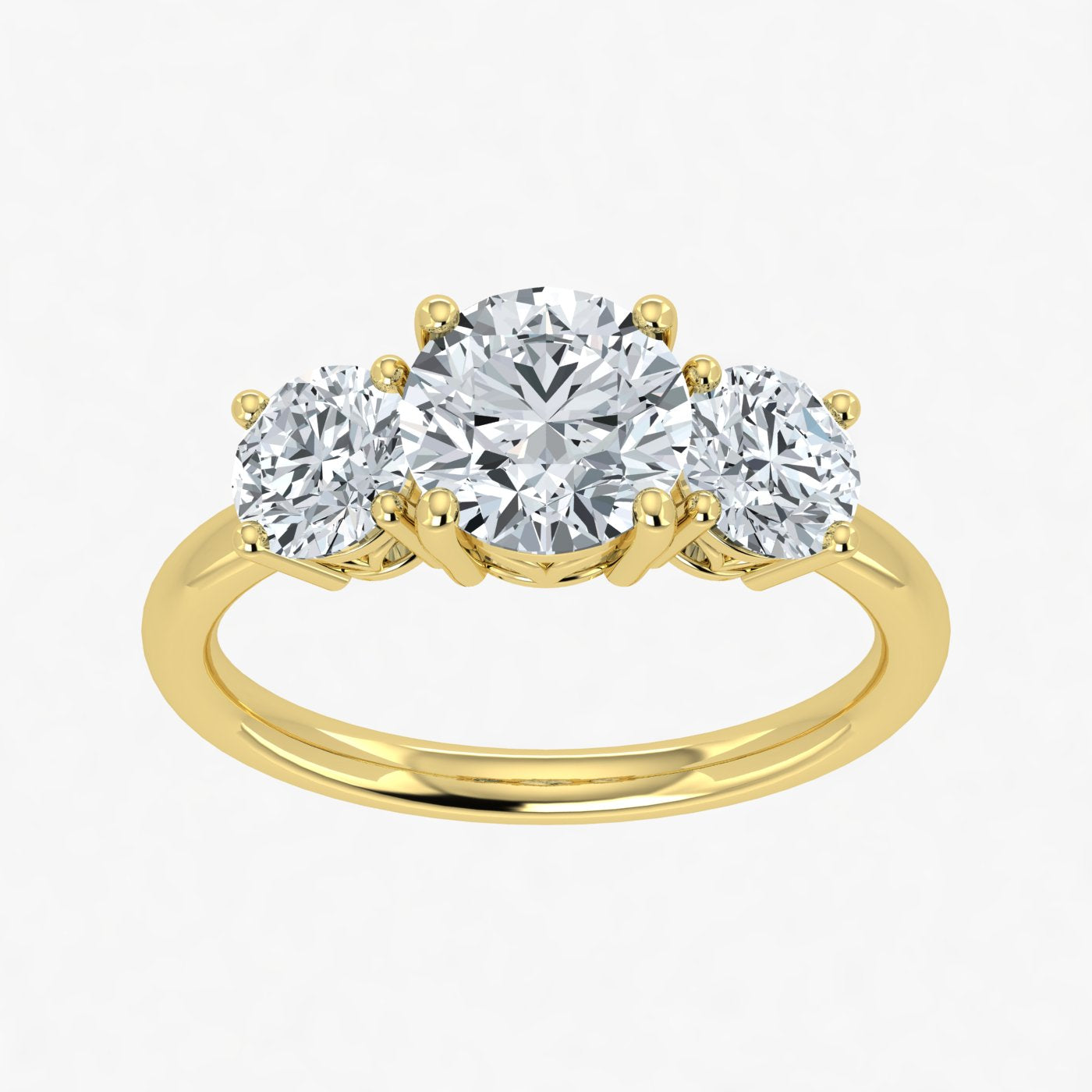 IGI 2.00ct Lab Grown Diamond Trilogy Ring