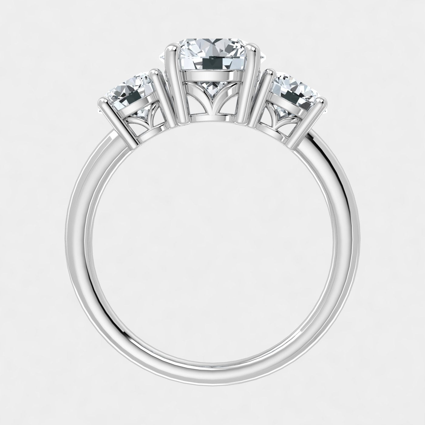 IGI 1.00ct Lab Grown Diamond Trilogy Ring