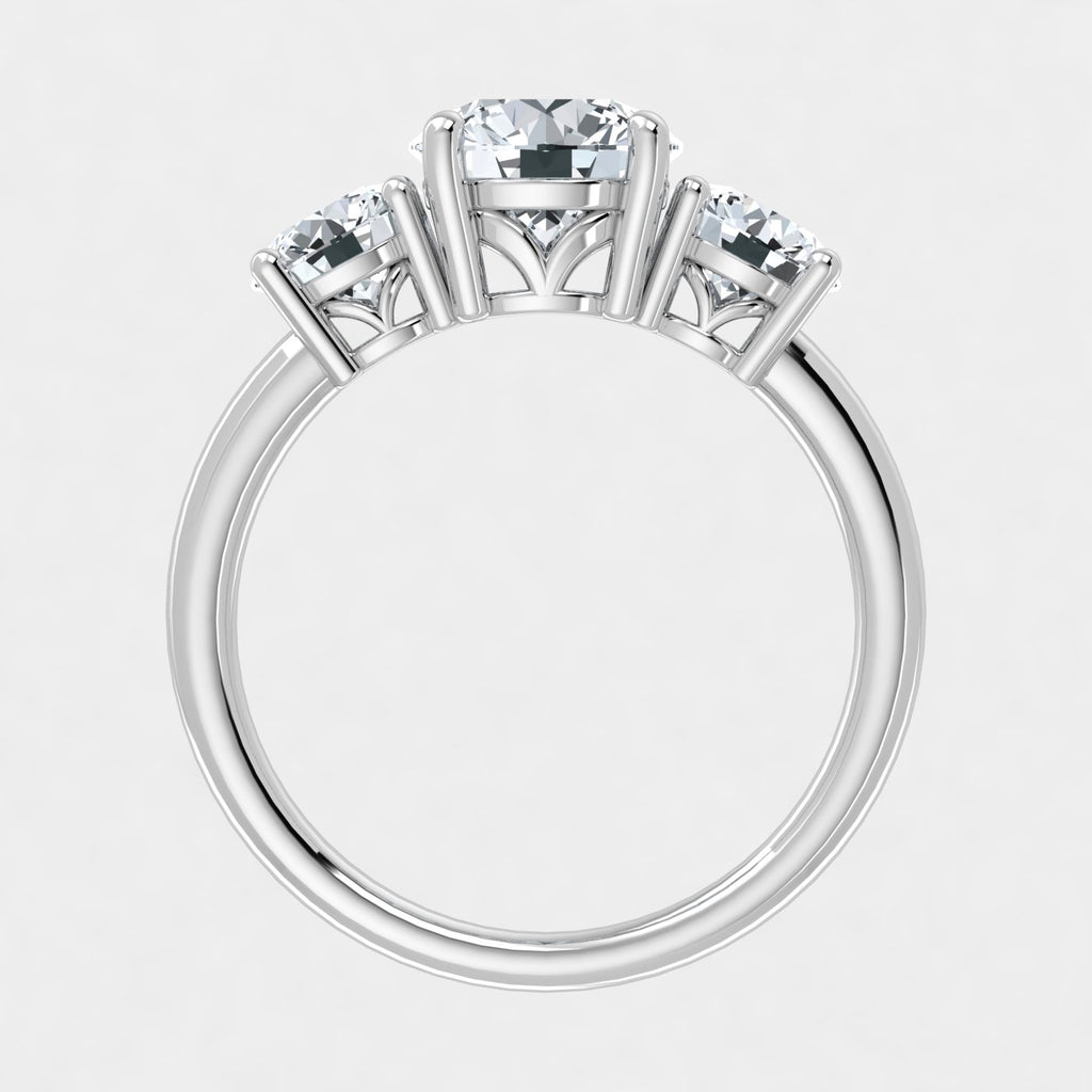 IGI 2.00ct Lab Grown Diamond Trilogy Ring