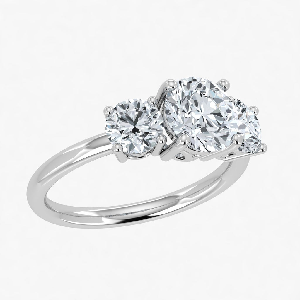 IGI 1.00ct Lab Grown Diamond Trilogy Ring