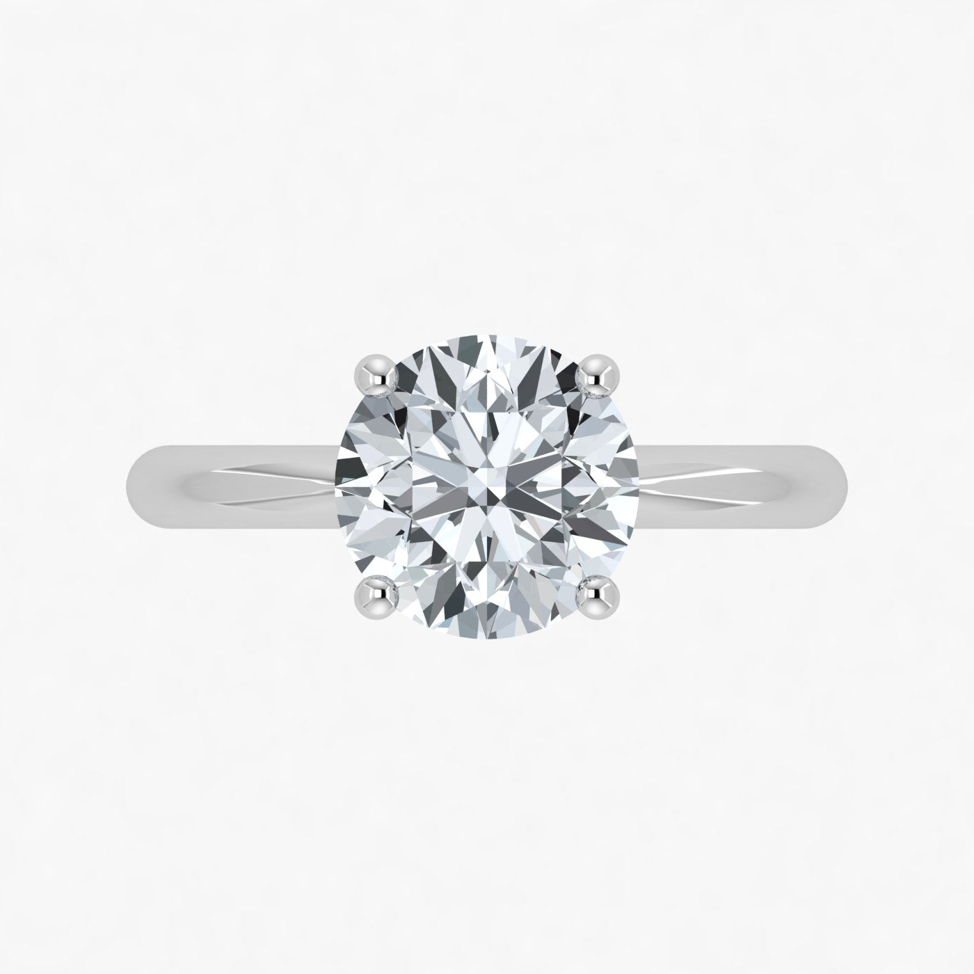 IGI Lab Grown Diamond Round Solitaire Ring (1ct-2ct)