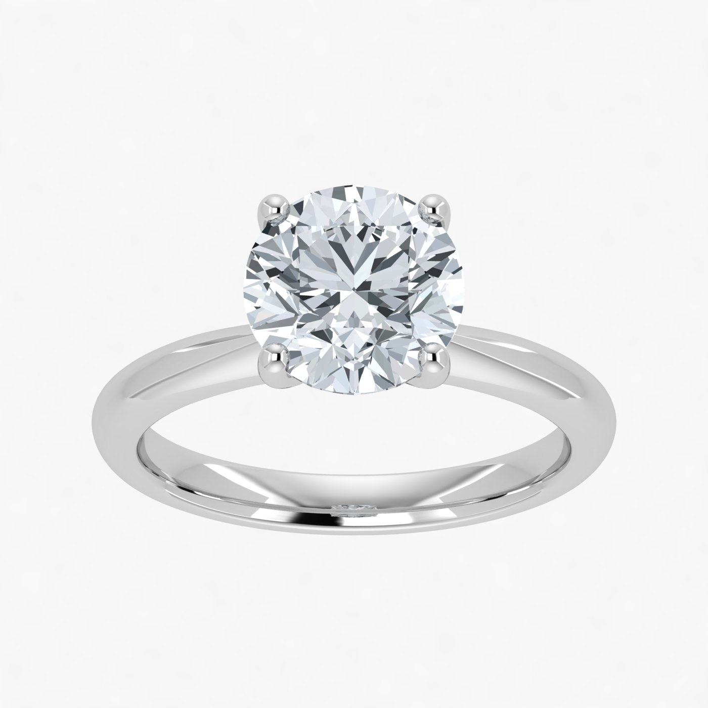IGI Lab Grown Diamond Round Solitaire Ring (1ct-2ct)