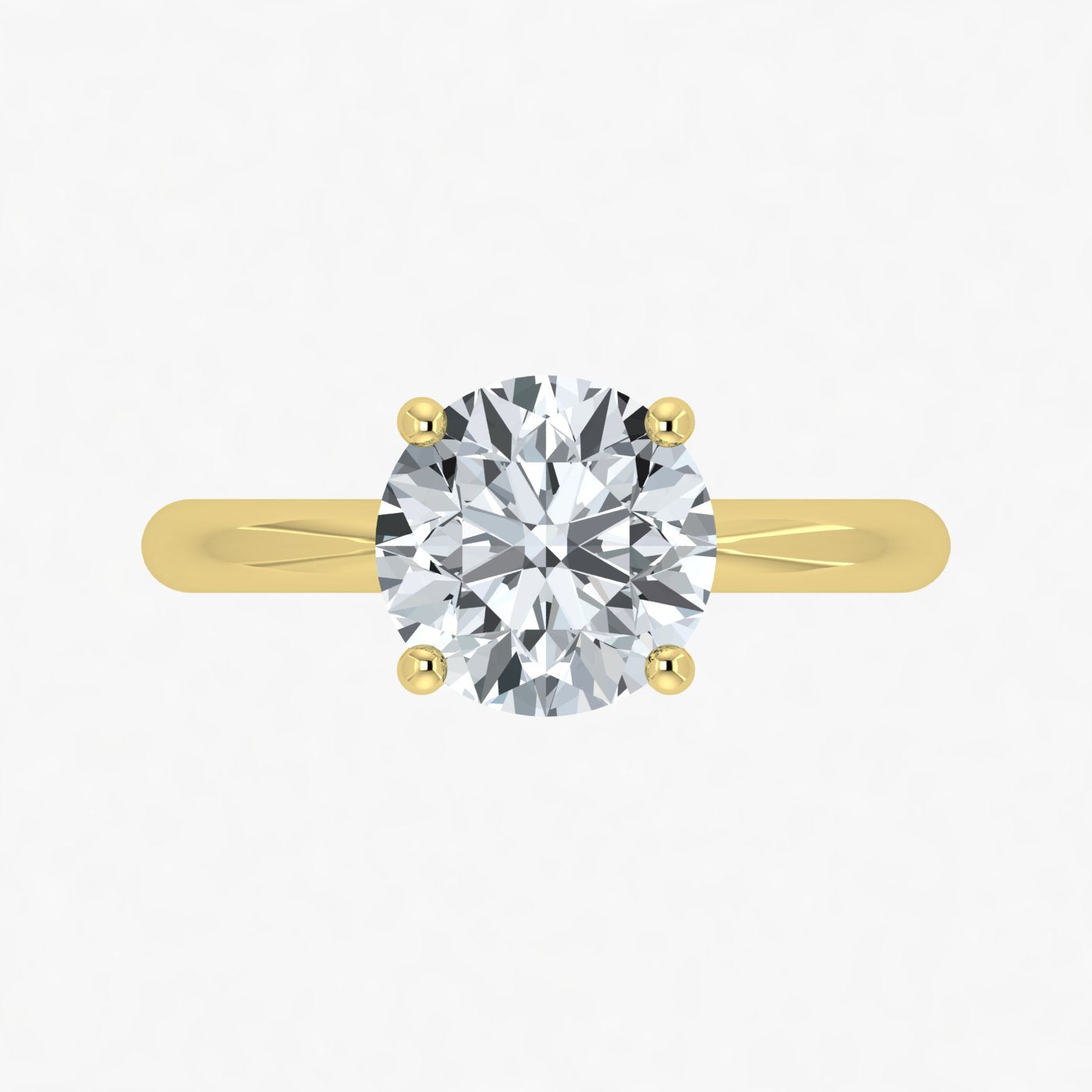 IGI Lab Grown Diamond Round Solitaire Ring (1ct-2ct)