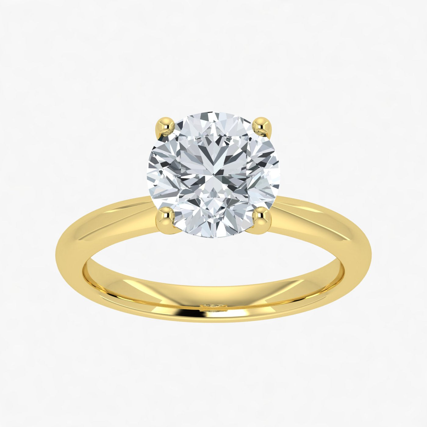 IGI Lab Grown Diamond Round Solitaire Ring (1ct-2ct)