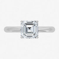 IGI Lab Grown Diamond Asscher Solitaire Ring (1ct-2.00ct)