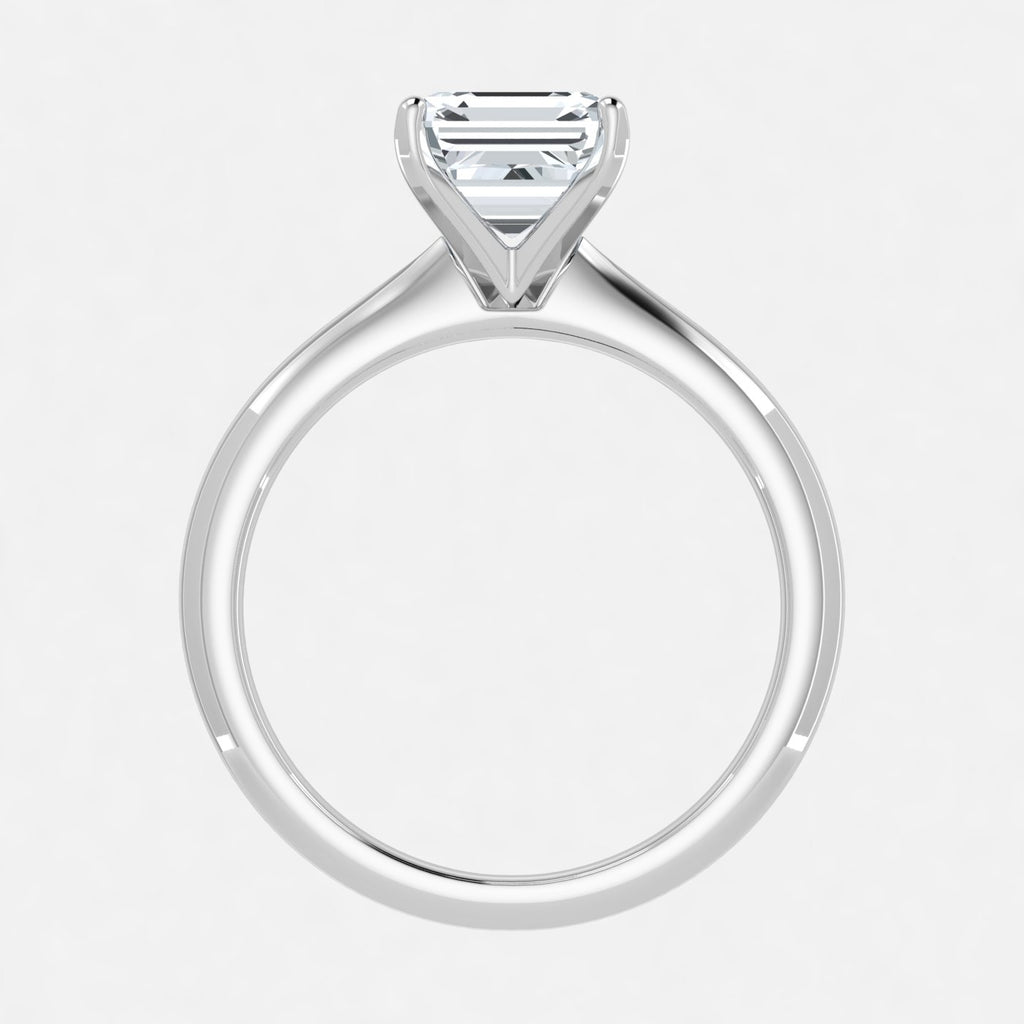 Anillo solitario Asscher con diamantes cultivados en laboratorio (1 ct-1,50 ct)