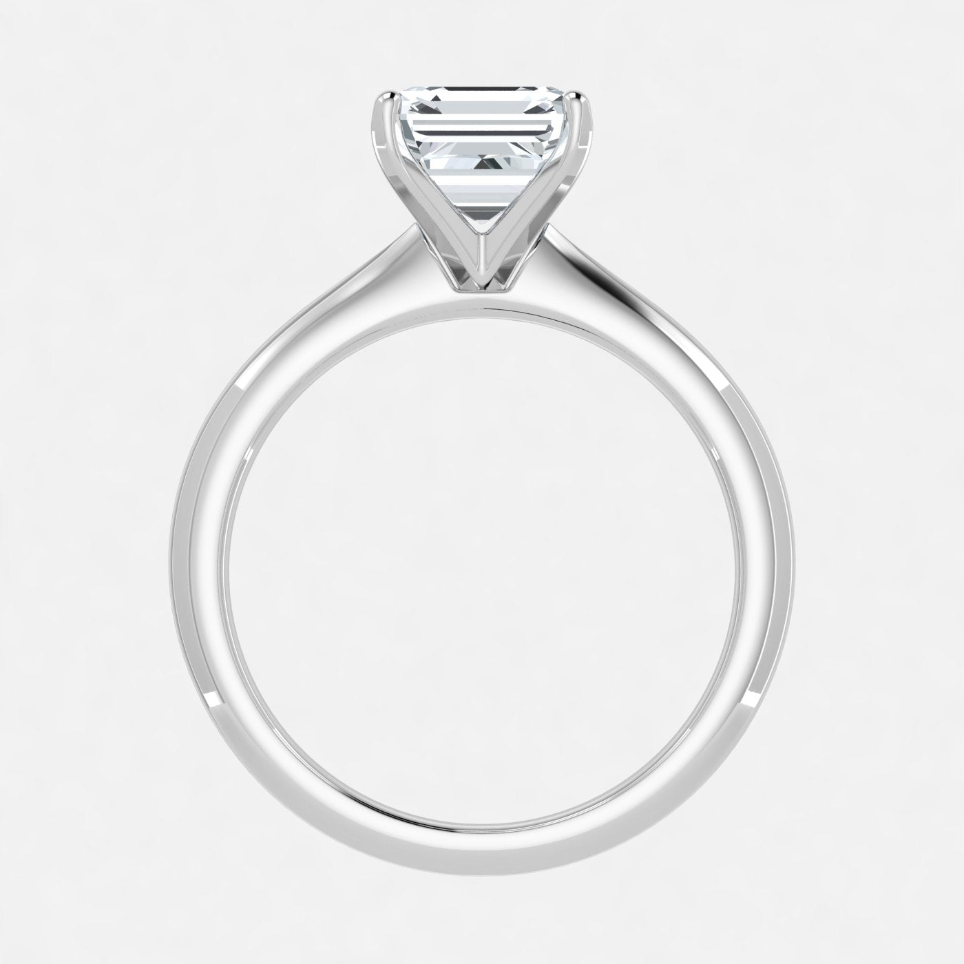 IGI Lab Grown Diamond Asscher Solitaire Ring (1ct-2.00ct)