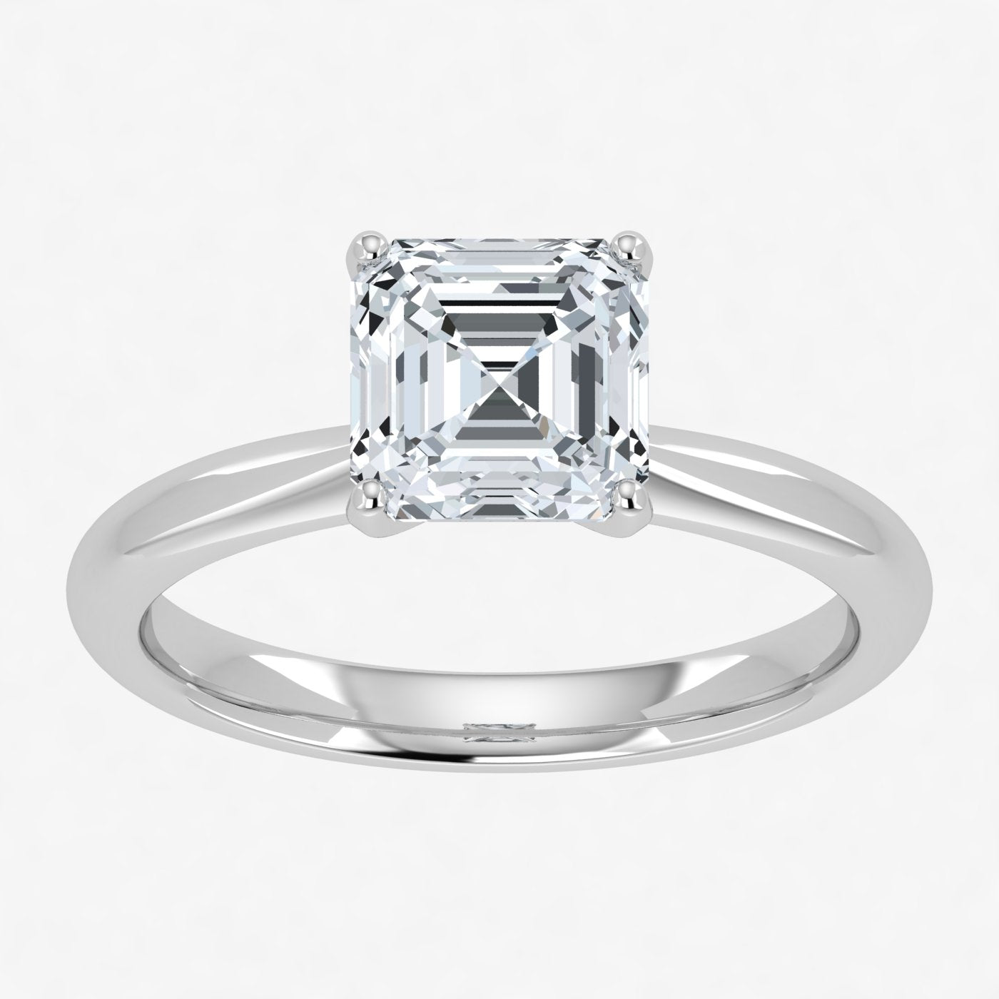 IGI Lab Grown Diamond Asscher Solitaire Ring (1ct-2.00ct)