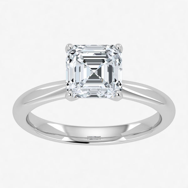 IGI Lab Grown Diamond Asscher Solitaire Ring (1ct-2.00ct)