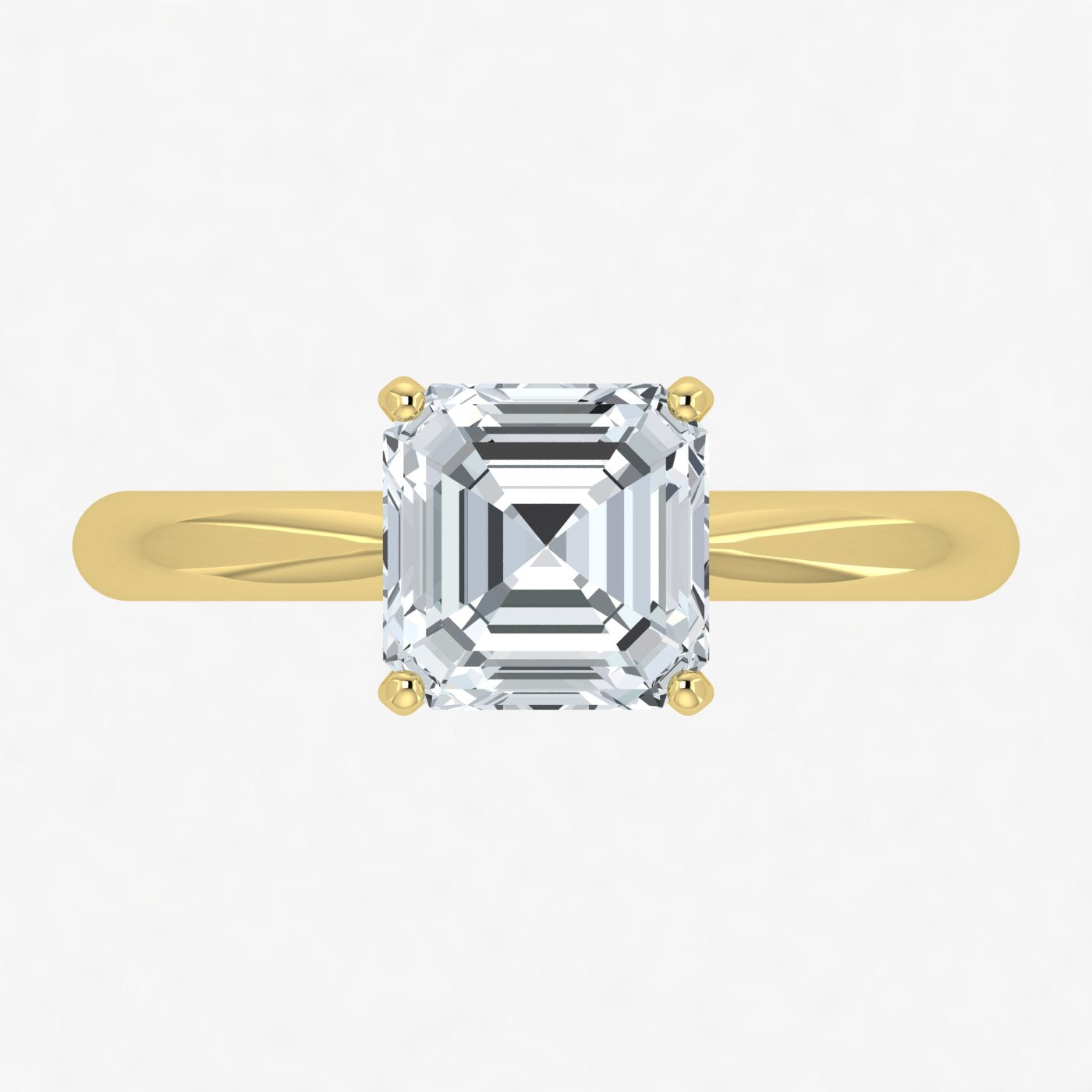 IGI Lab Grown Diamond Asscher Solitaire Ring (1ct-2.00ct)