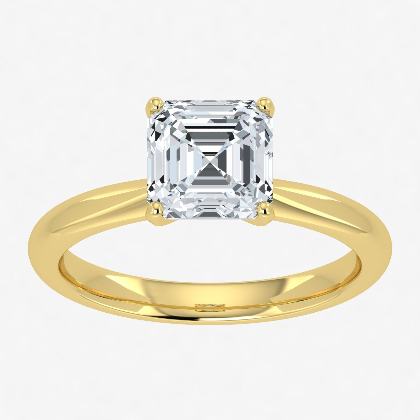 IGI Lab Grown Diamond Asscher Solitaire Ring (1ct-2.00ct)