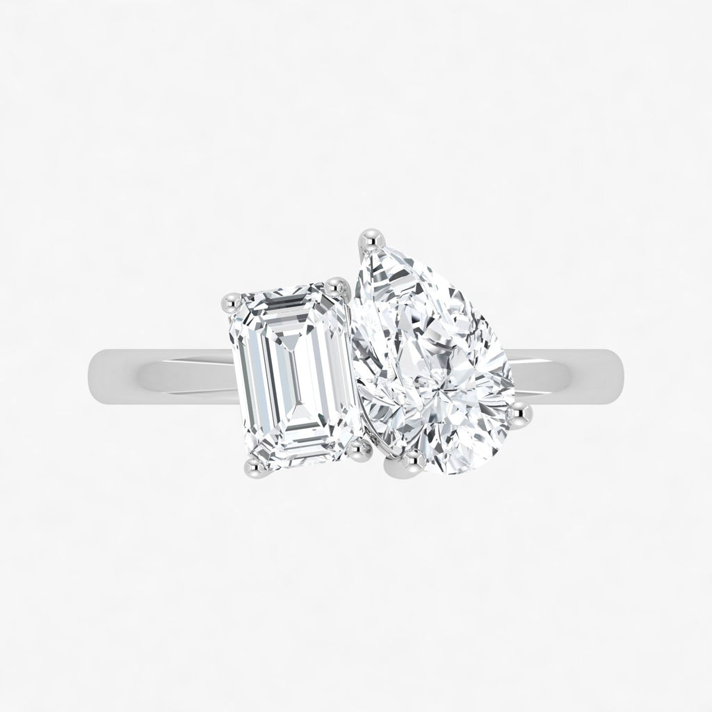 IGI Toi et Moi 2 Carat Lab Grown Diamond Ring