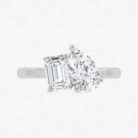 IGI Toi et Moi 2 Carat Lab Grown Diamond Ring