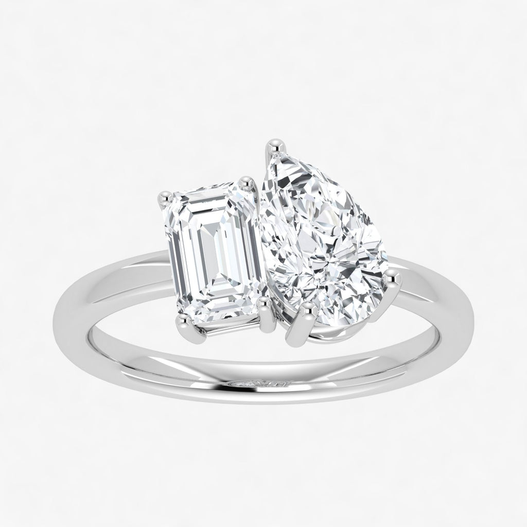 3 Carat Toi et Moi Lab Grown Diamond Ring