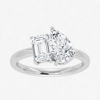 3 Carat Toi et Moi Lab Grown Diamond Ring