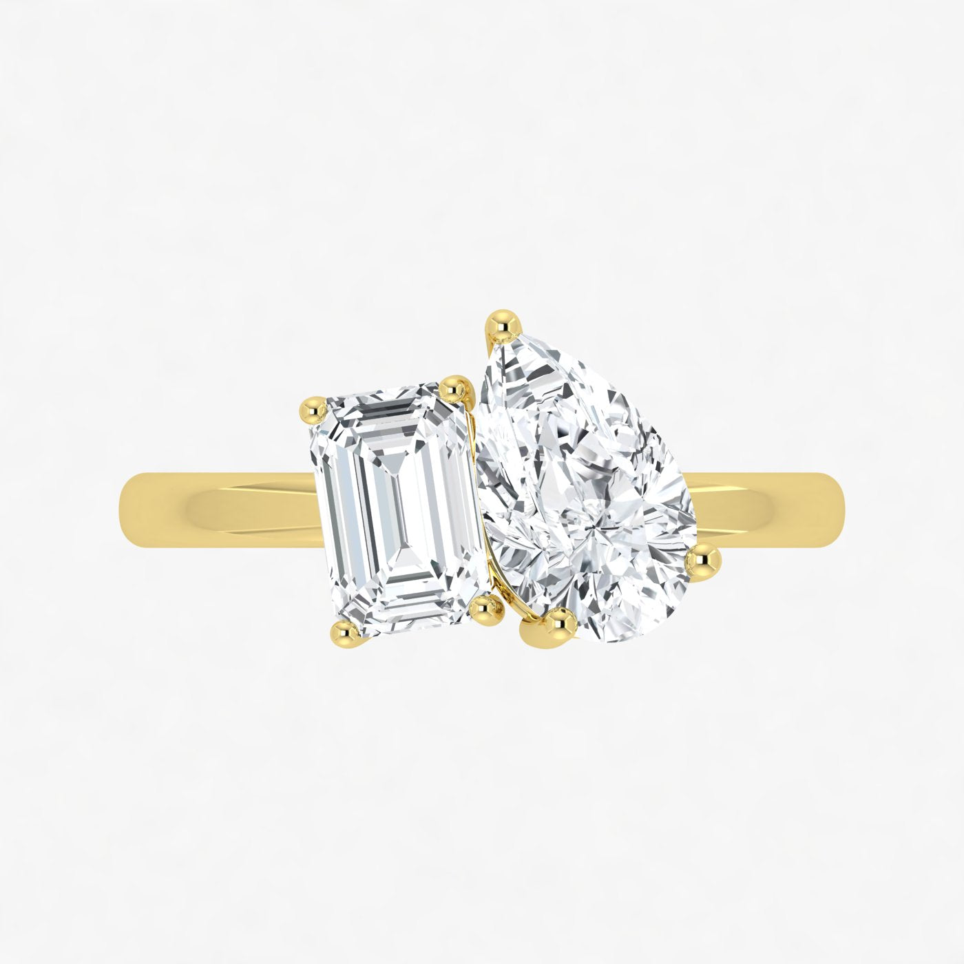 IGI Toi et Moi 2 Carat Lab Grown Diamond Ring