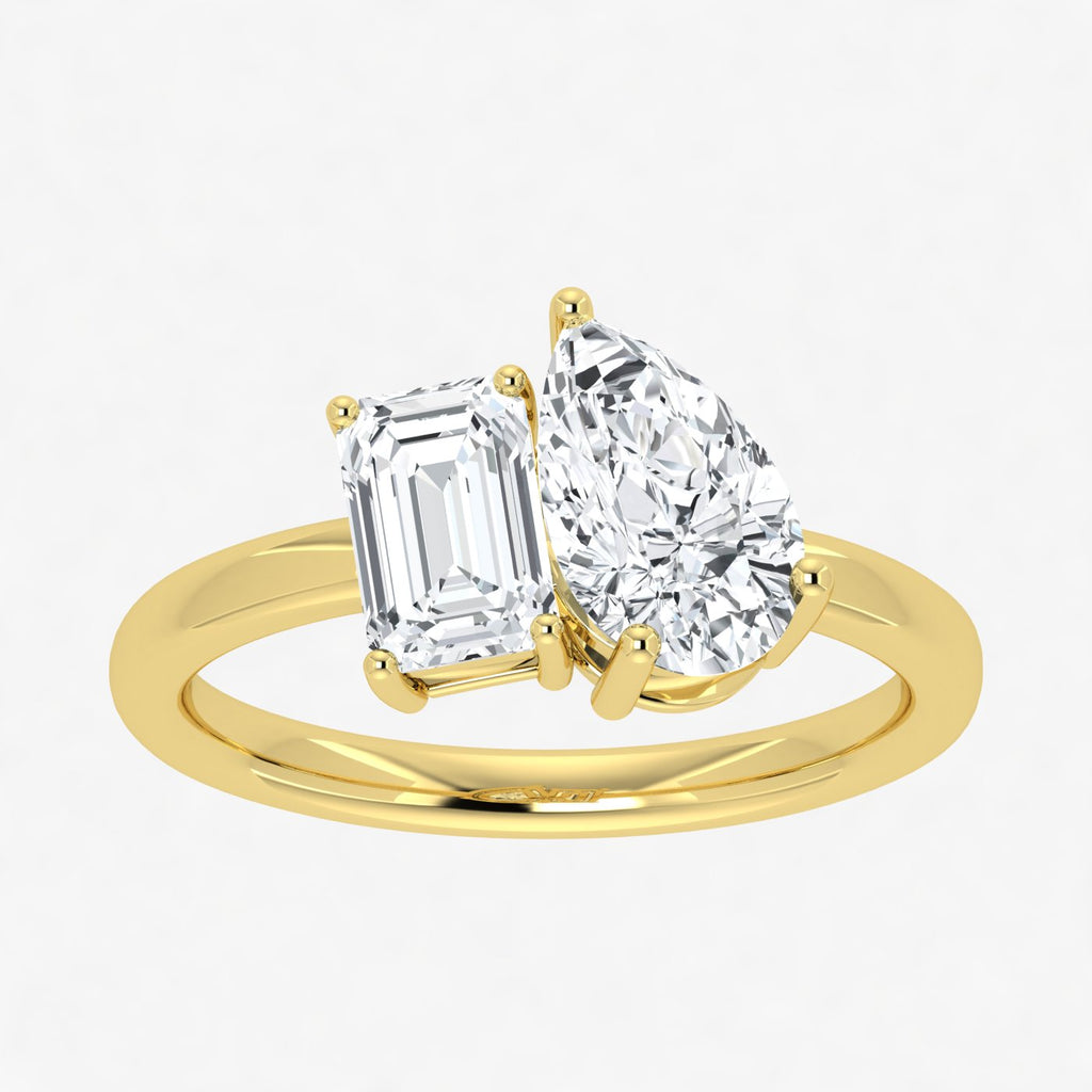 IGI Toi et Moi 2 Carat Lab Grown Diamond Ring