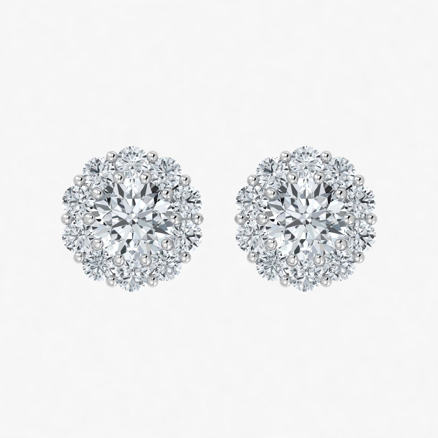 Pendientes de diamantes cultivados en laboratorio de 2,00 quilates con certificación IGI
