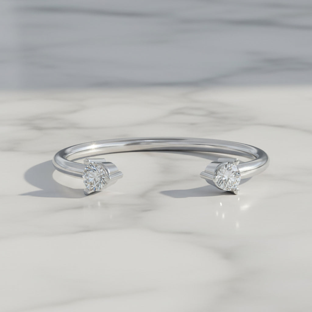 Open Band Lab Grown Diamond Ring