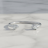 Open Band Lab Grown Diamond Ring