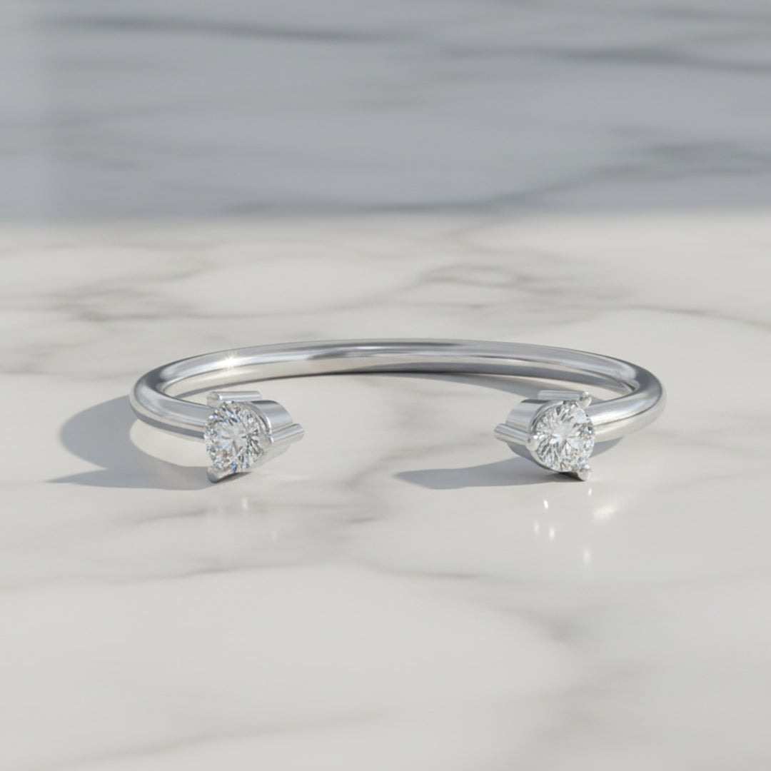 Open Band Lab Grown Diamond Ring