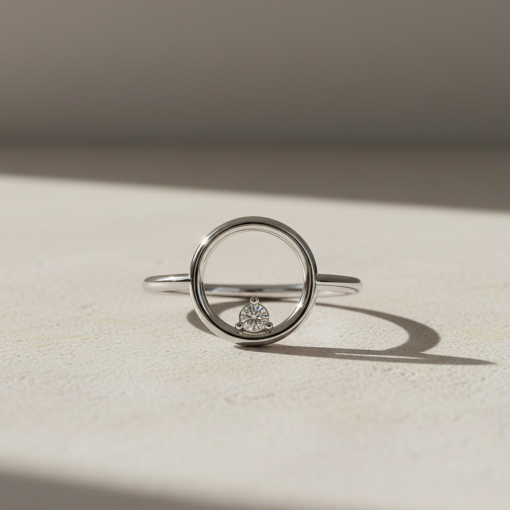 Open Circle Lab Grown Diamond Ring