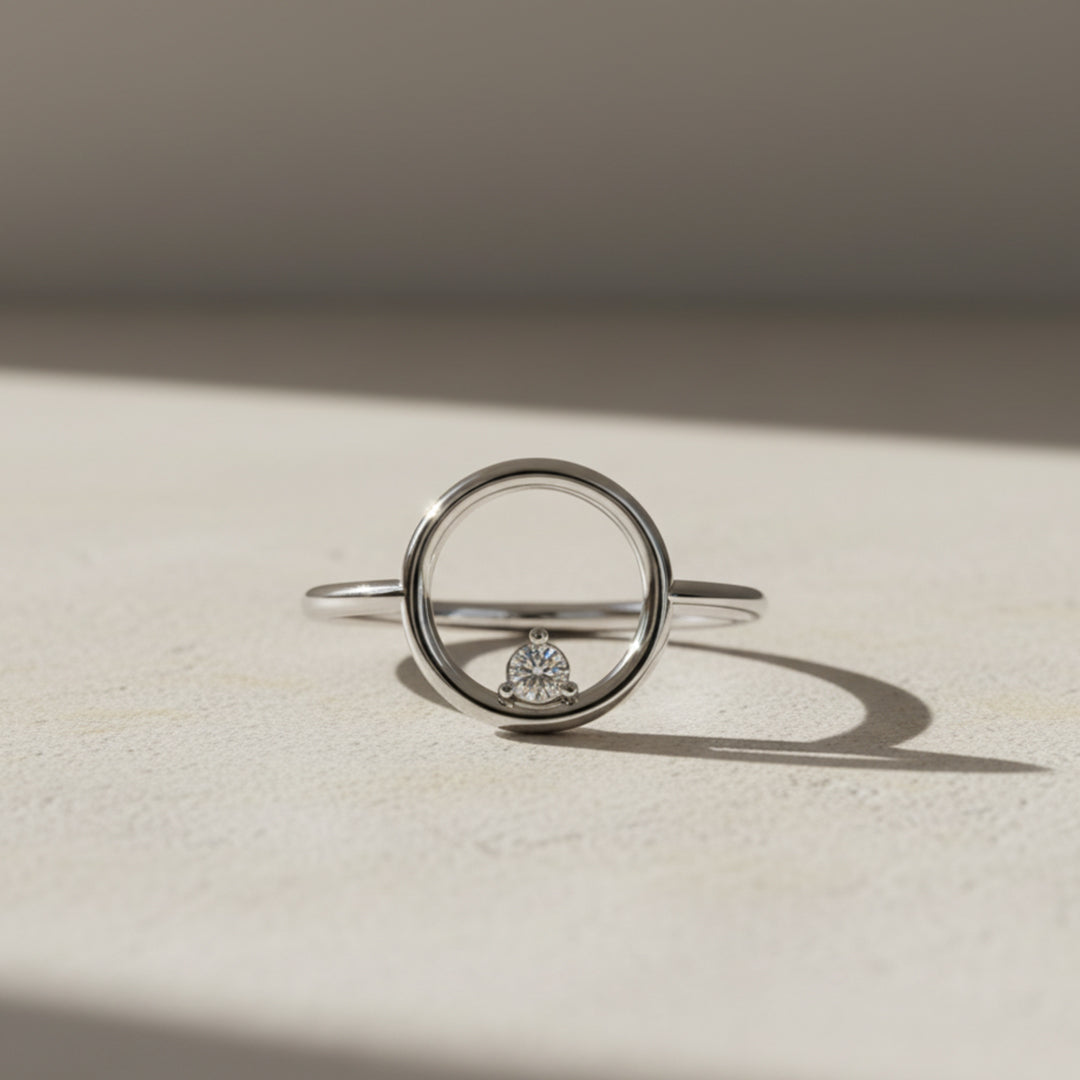 Open Circle Lab Grown Diamond Ring