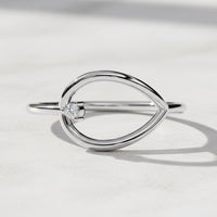 Open Pear Lab Grown Diamond Ring
