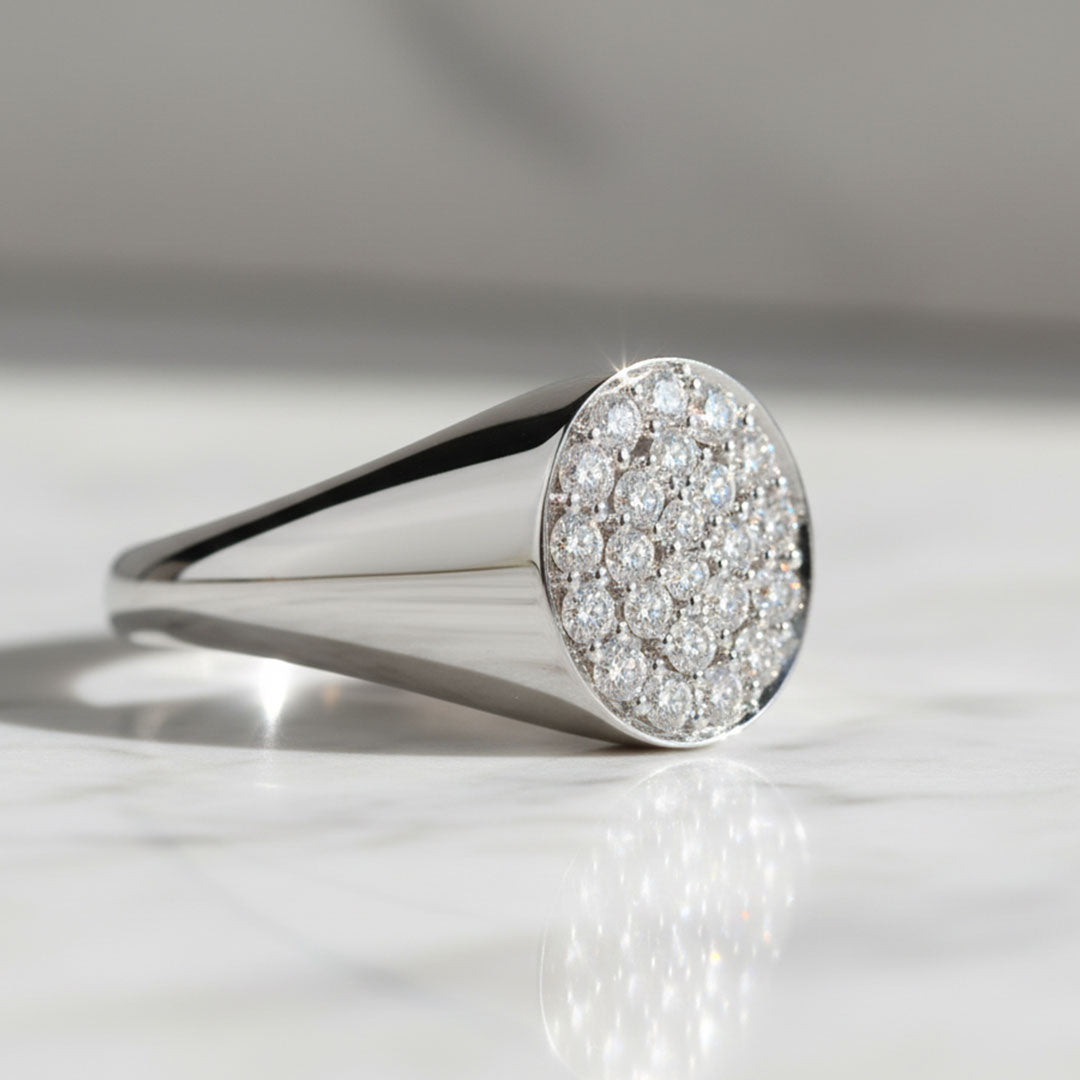 Oval Pave Lab Grown Diamond Ring