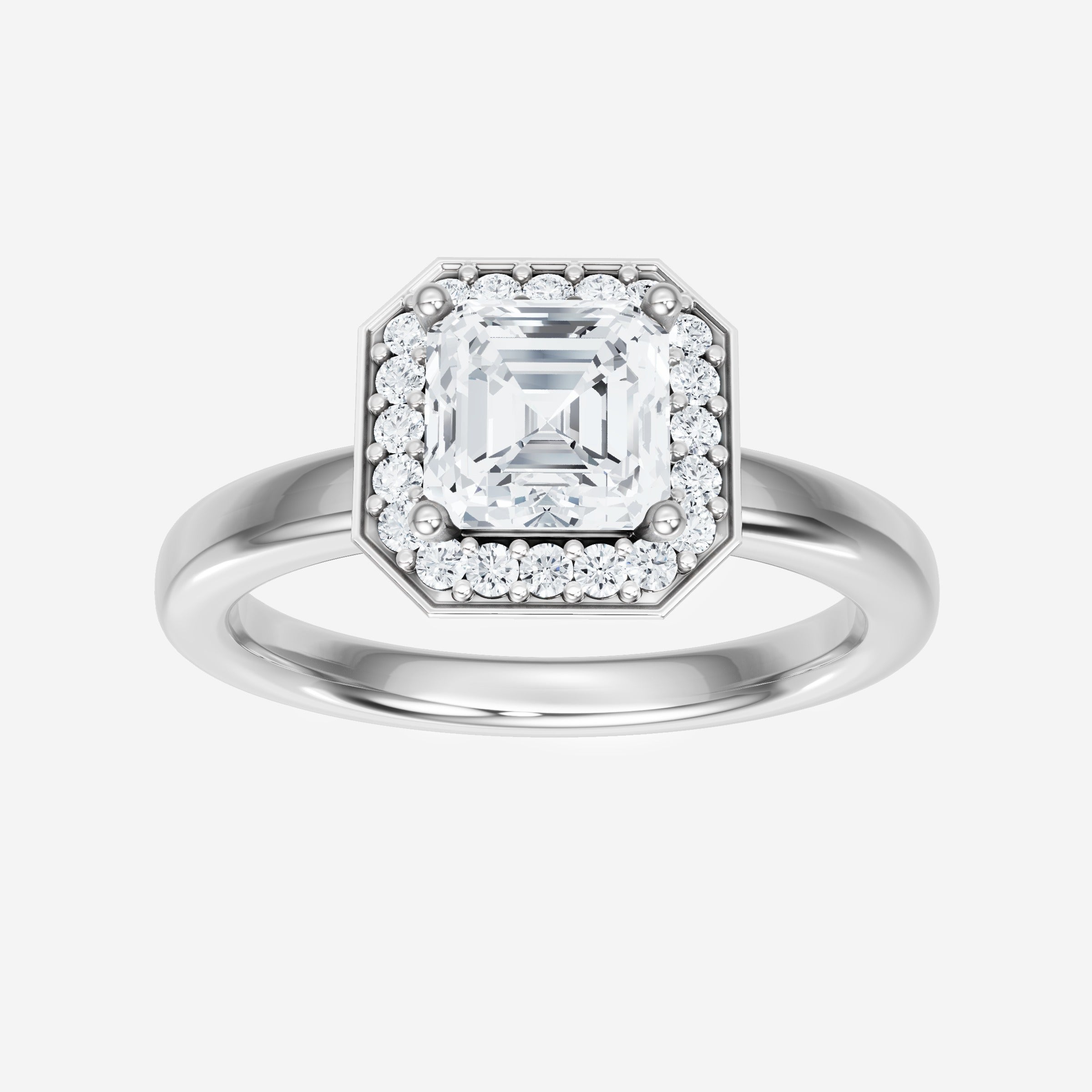 Asscher Eternal Split Halo Ring