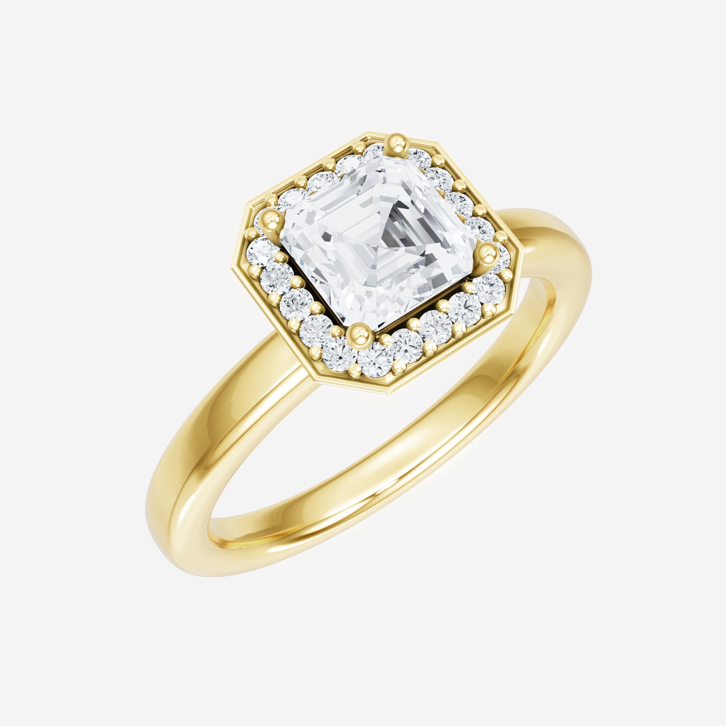 Asscher Eternal Split Halo Ring