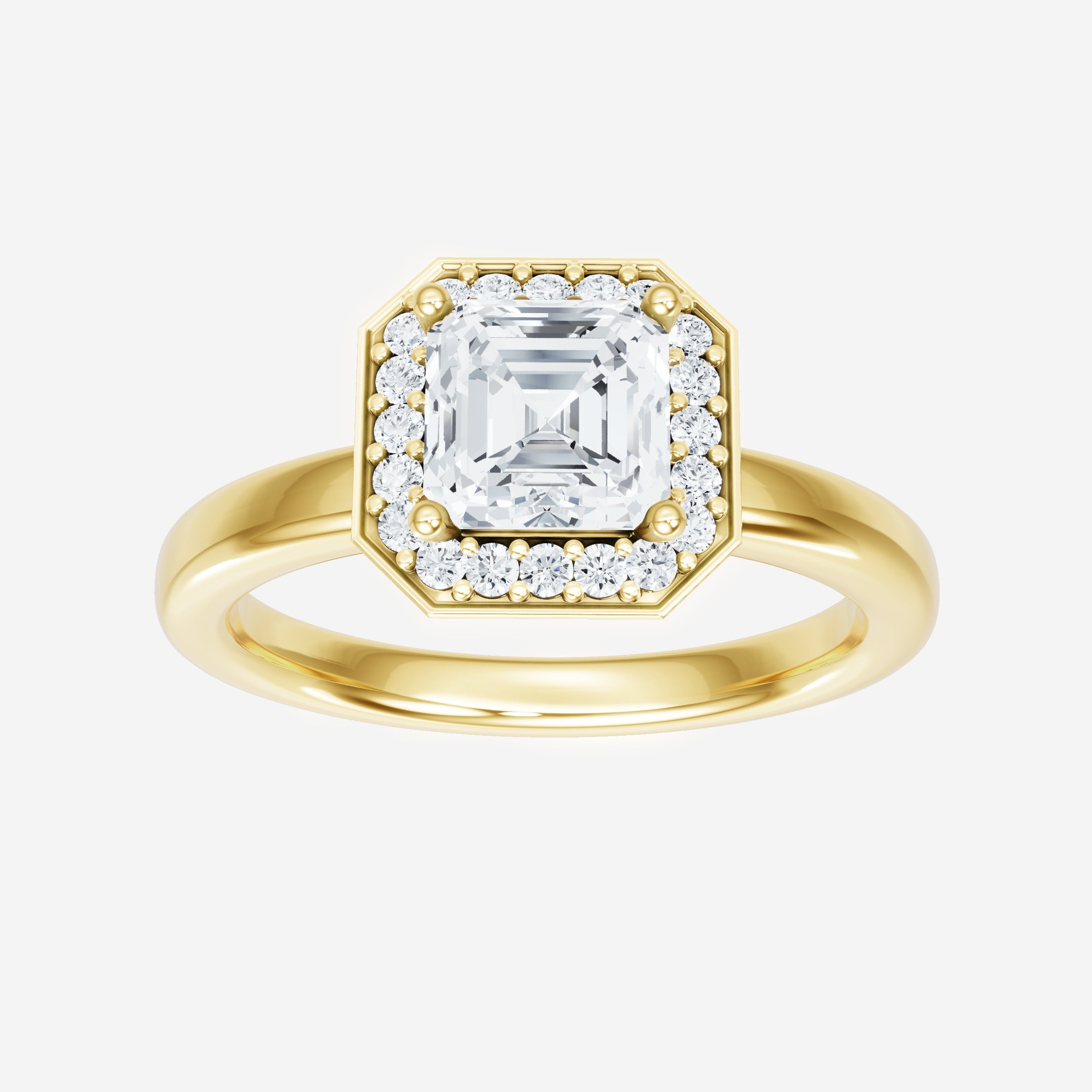 Asscher Eternal Split Halo Ring