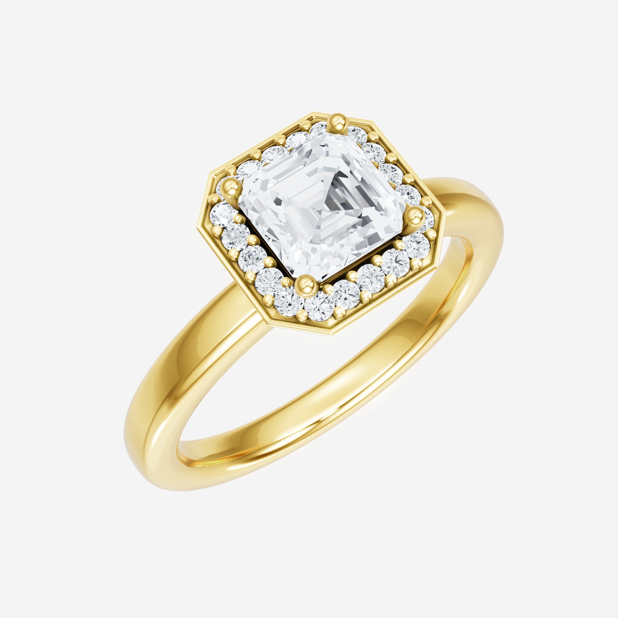 Asscher Eternal Split Halo Ring
