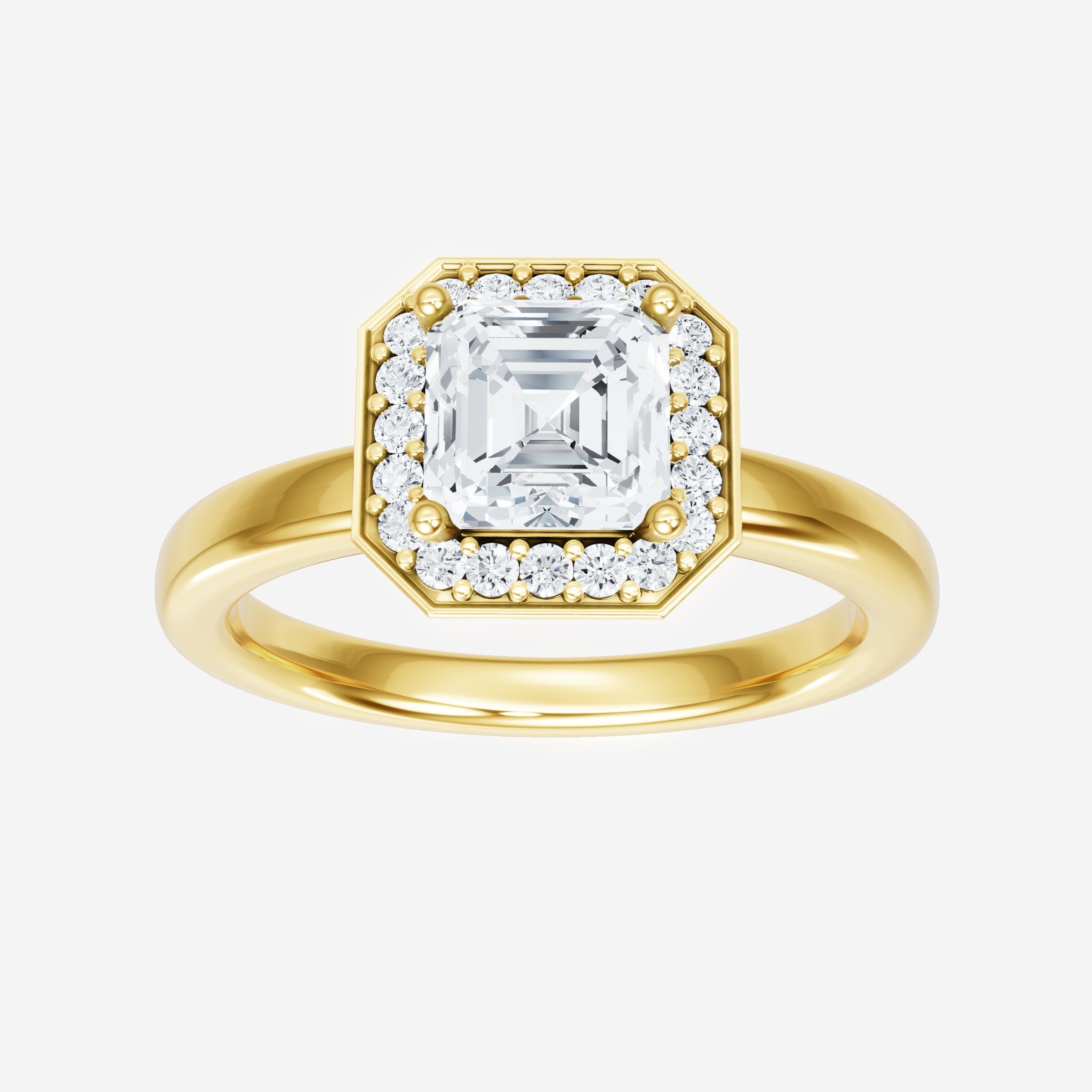 Asscher Eternal Split Halo Ring