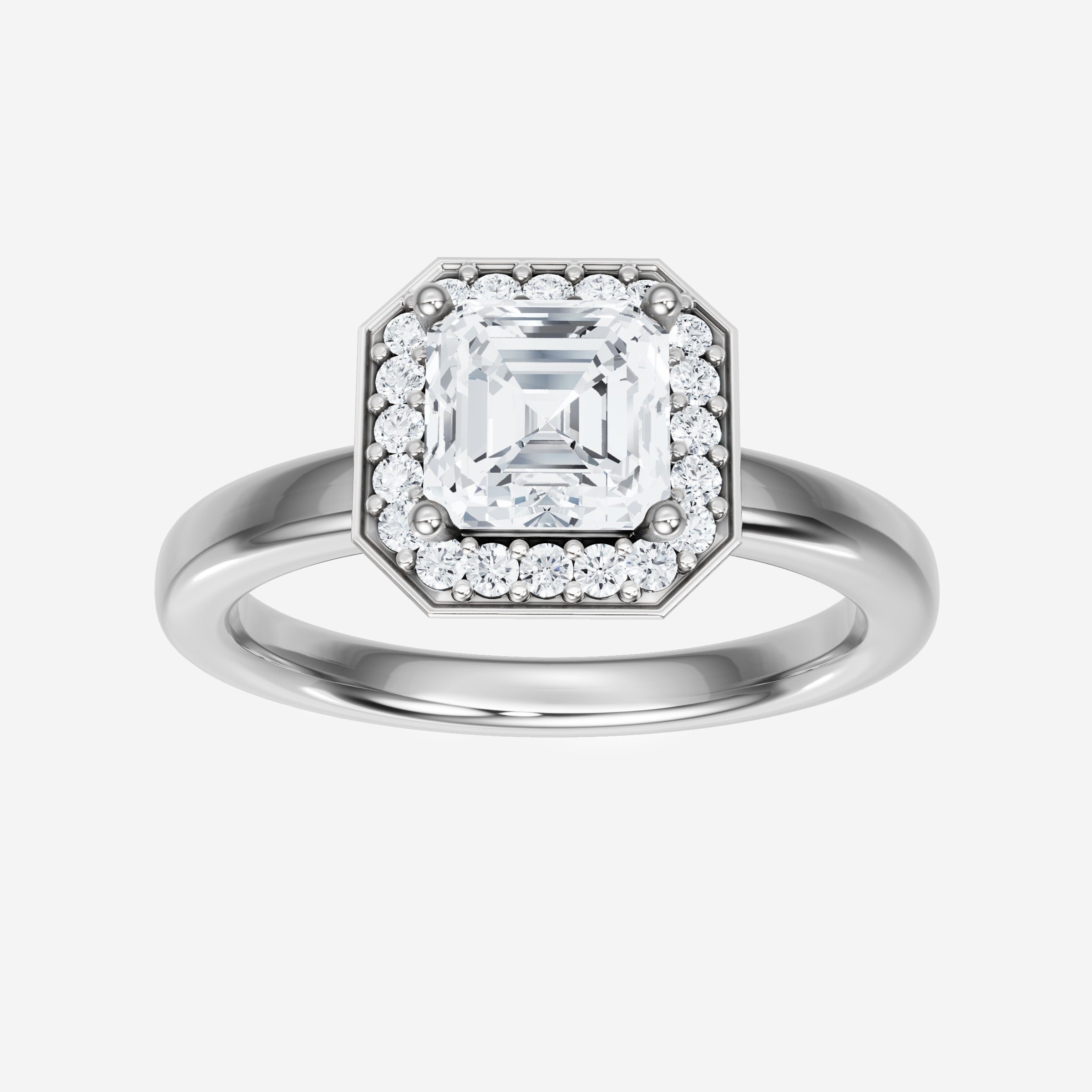 Asscher Eternal Split Halo Ring
